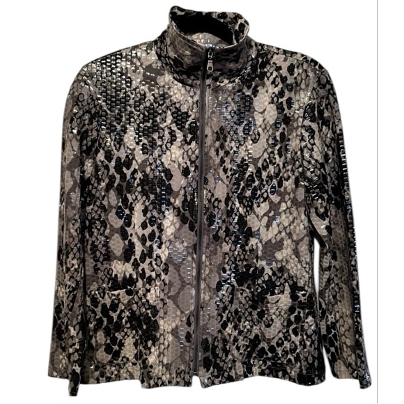Ruby Rd Faux Snakeskin Jacket - Picture 1 of 9
